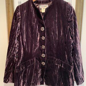 Excellent condition vintage Yves Saint Laurent Rive Gauche purple velvet blazer